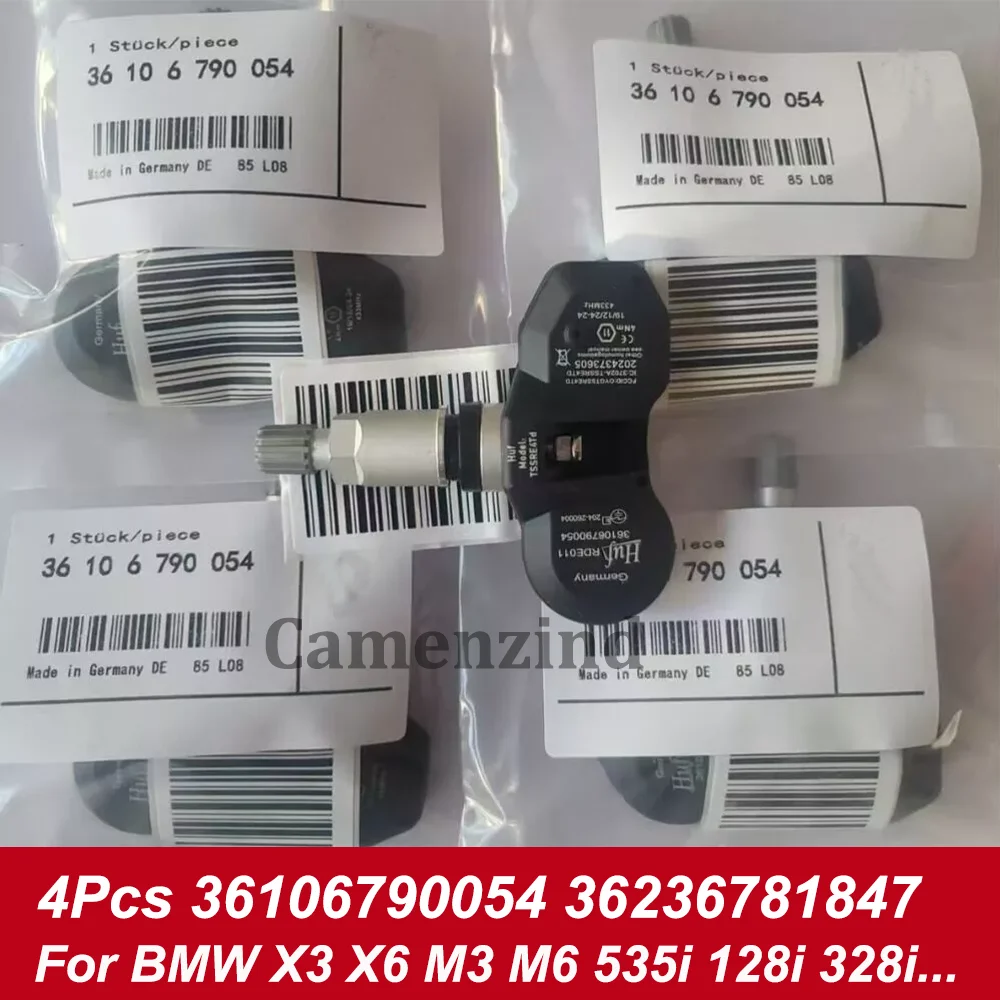 

4PCS 433MHz Tire Pressure Sensor 36106790054 36236798726 36236781847 TPMS Sensor For BMW X3 X6 M3 M6 535i 128i 328i MINI R55