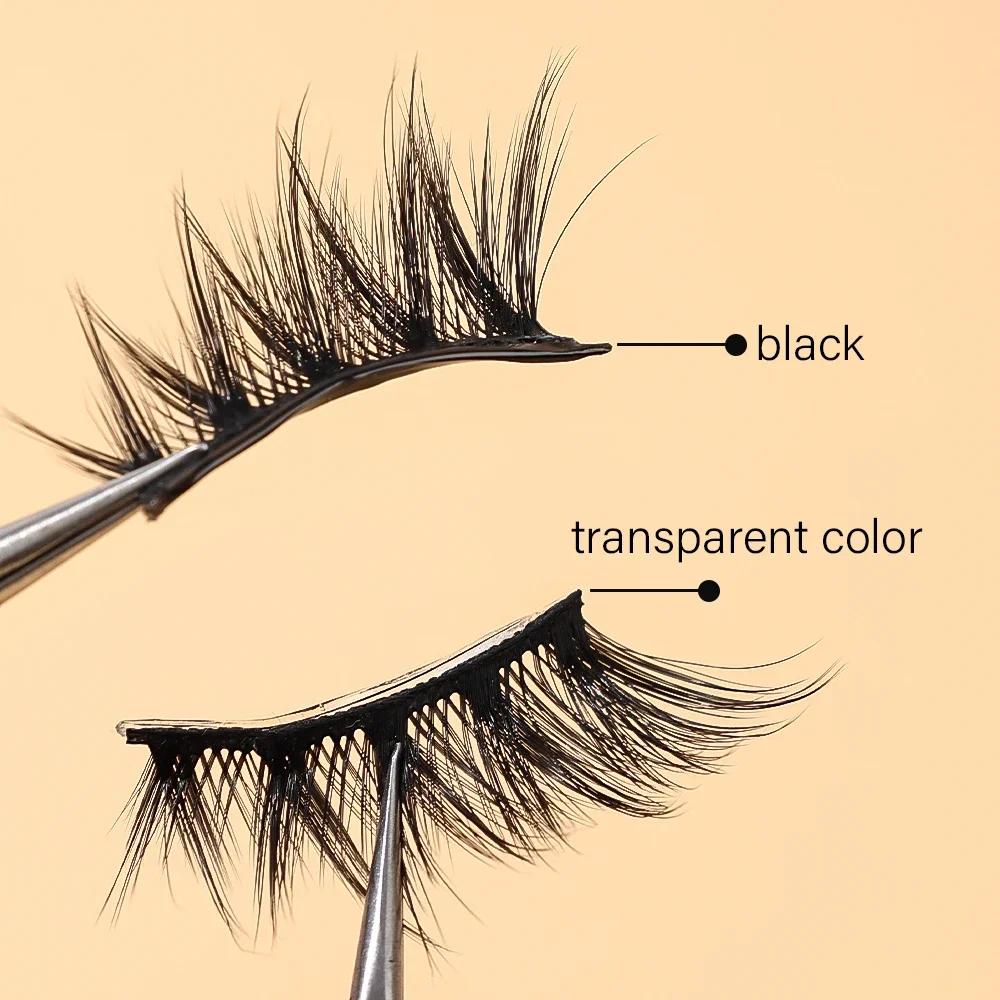 40/50 ピース/箱再利用可能な自己粘着接着剤不使用まつげ接着剤ストリップつけまつげメイクツール接着剤なしまつげ低刺激性