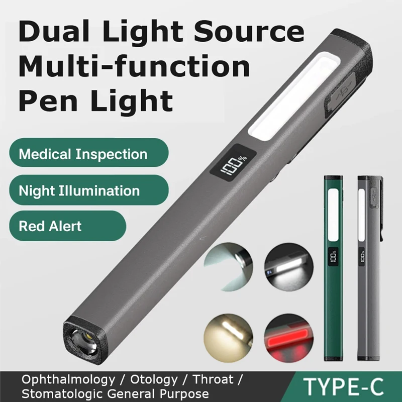 LED مصباح يدوي محمول 120LM الطبية مفيد القلم ضوء مع مشبك قلم 400mAh العمل التفتيش تتراوح القلم الطبي تلميذ مصباح