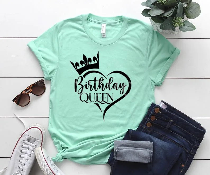 Birthday Queen Birthday Diva It's My T-Shirt  Short Sleeve Fashion 100% Cotton Top Tee harajuku Streetwear goth  Drop Shipping