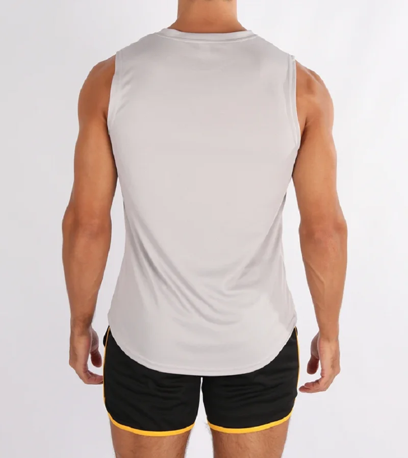 GYM Summer Fitness Desert Lightweight Mesh Breathable Crew-neck Vest Sports Loose Vest Men's Casual Sleeveless Vest