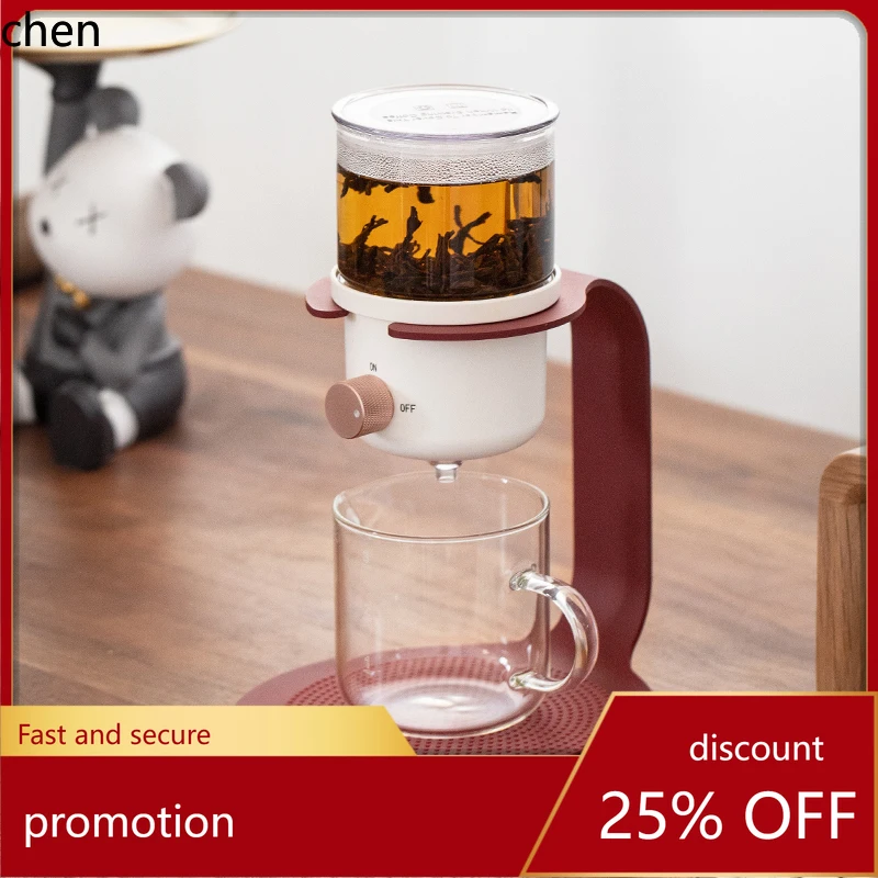 Tetera de estilo japonés HTT, tetera de vidrio perezosa, cafetera recién molida con filtro de goteo