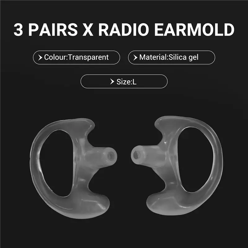 New--Soft Radio Earmold Replacing Earpiece Insert Acoustic Coil Tube Audio Kits Headphone Accessories