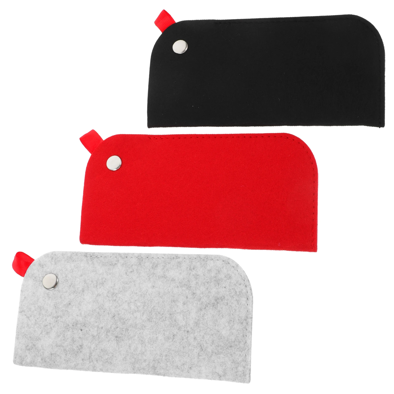 

3pcs Felt Eyeglass Bag Lightweight Portable Sunglasses Case Premium Material Scratch Protection Glasses Storage Pouch Travel