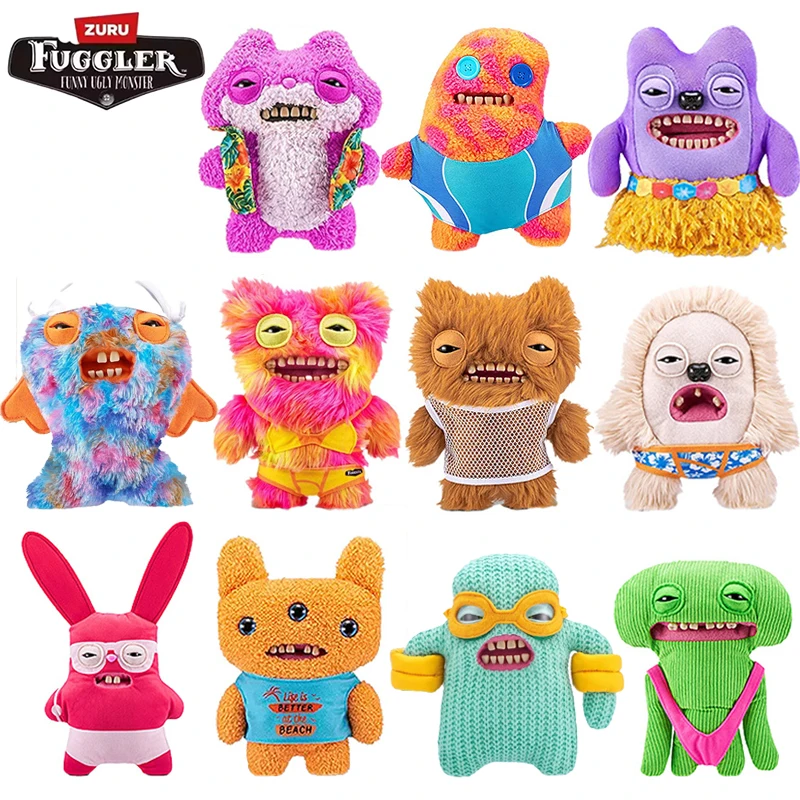 

Fuggler Vacay Vibes Series Soft Plush Doll Teeth Monster Funny Ugly Cute Toys Cartoon Figures Resort Collection Chlidren Gifts