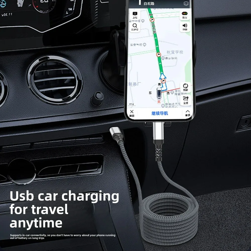 Dual Type-C Braided Durable Data Cable Extra-Long Fast-Charging&High-Speed Compatible with Samsung&Apple Laptops (for Charging)