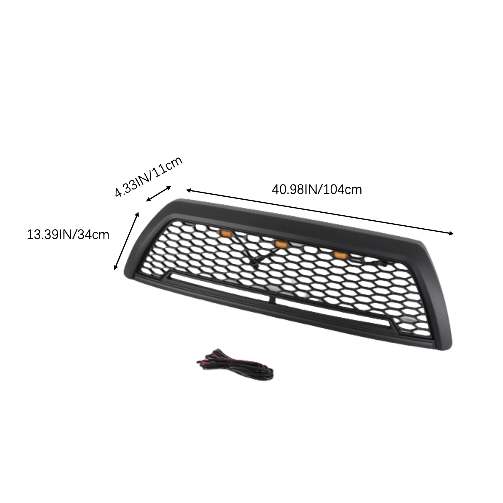 Black Front Grille Fits For Toyota 4 Runner 2006-2009 Honeycomb Grill with Light