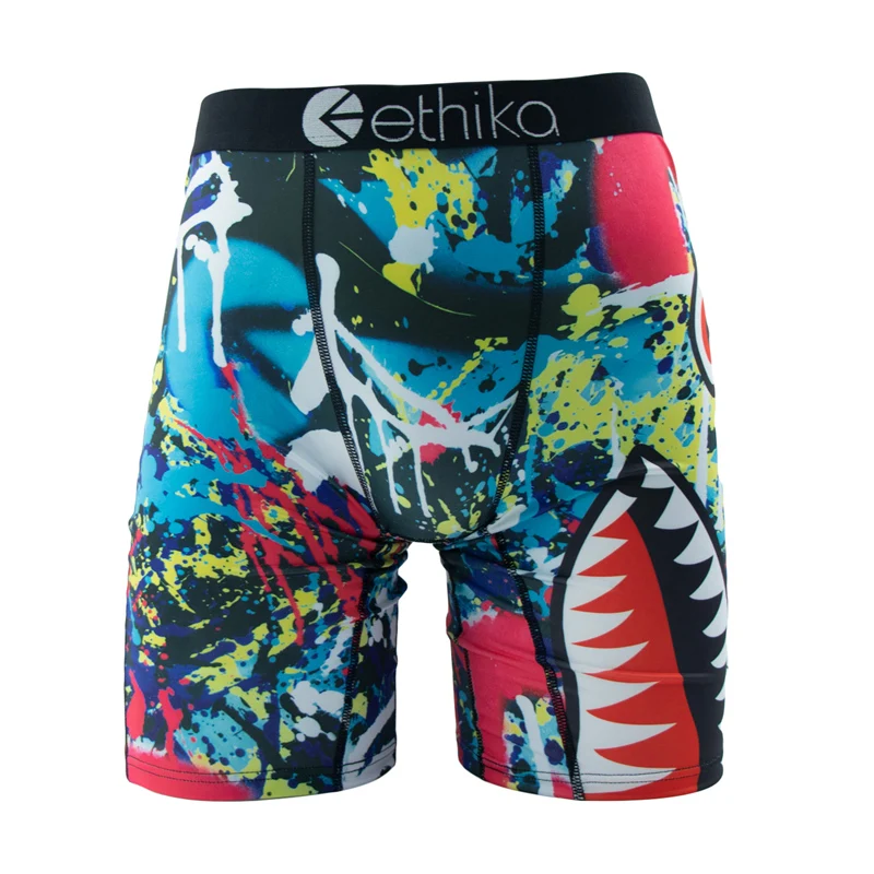 ETHIKA Men Underwear Boxers 1Pcs Sexy Breathable Mesh Crotch Man Swimming Underpants Plus Size Mens Panties Men's Boxers Briefs image 3
