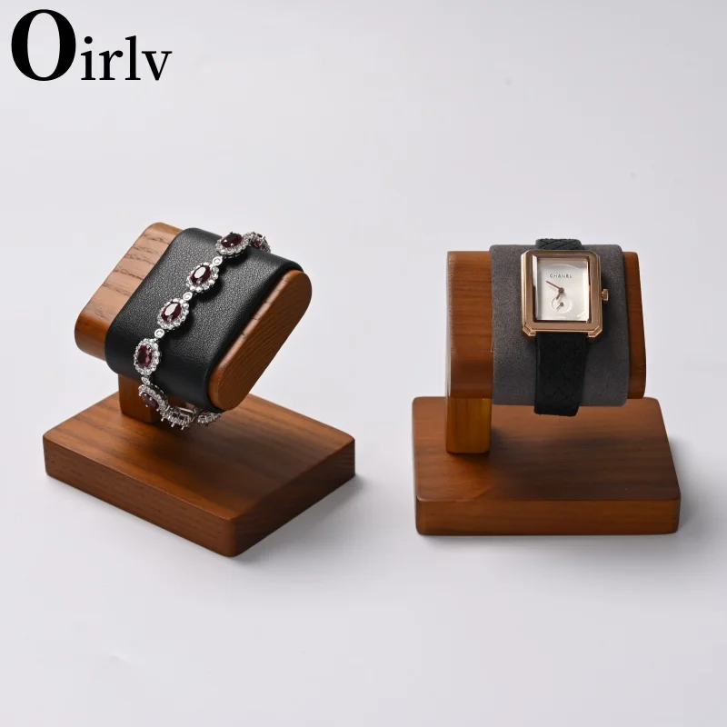 Oirlv Retro Solid Wooden Watch Bracelet Bangle Display Holder Stand Rack Retail Shop Showcase Brazaletes Jewelry Rack Wholesale