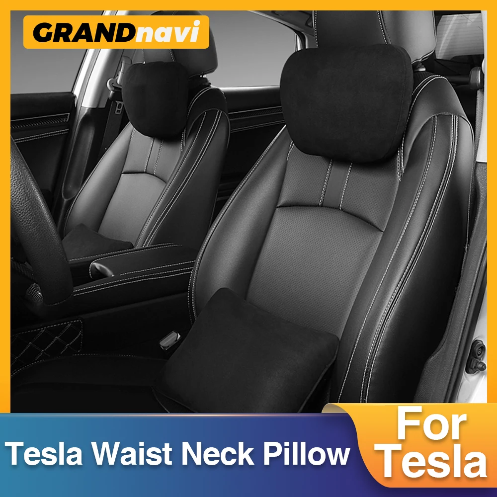 Car Pillow For Tesla Model 3/Y/X/S Car Seat Headrest Neck Pillow Memory Soft Comfort Neck Cushion Accessories