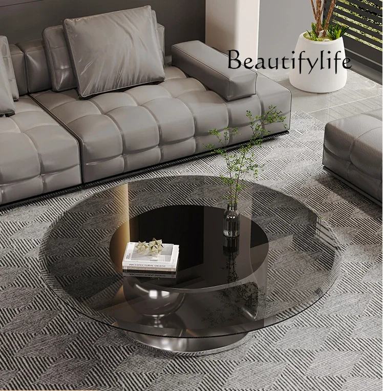 

Круглый журнальный столик, итальянский домашний журнальный столик из нержавеющей стали