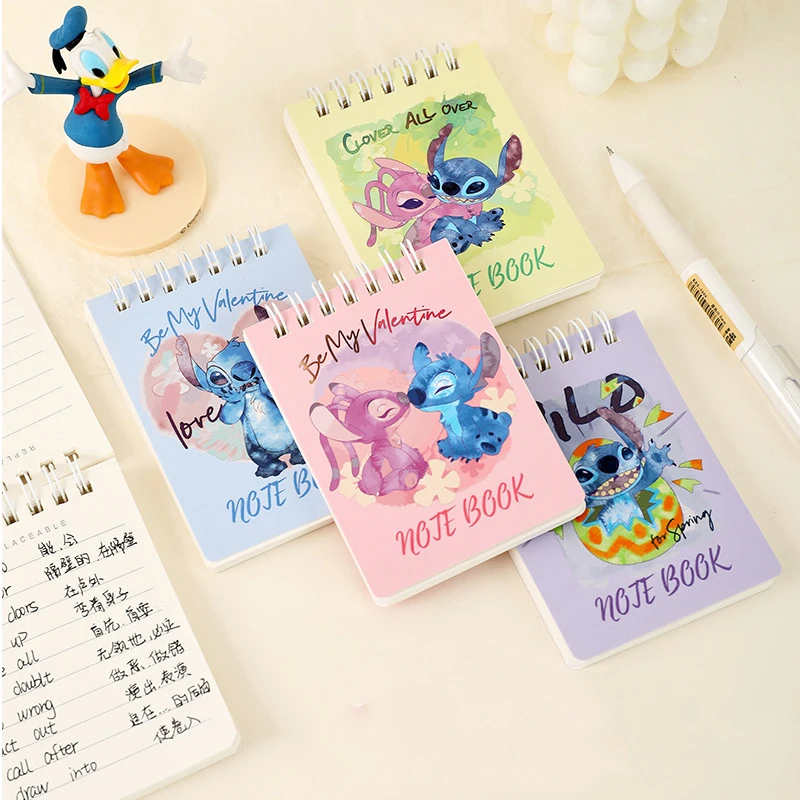 4pcs Disney A7 Tearable Notebook Stitch Mickey Student Thickened Notepad Diary Planner School Supplies Stationery Wholesale