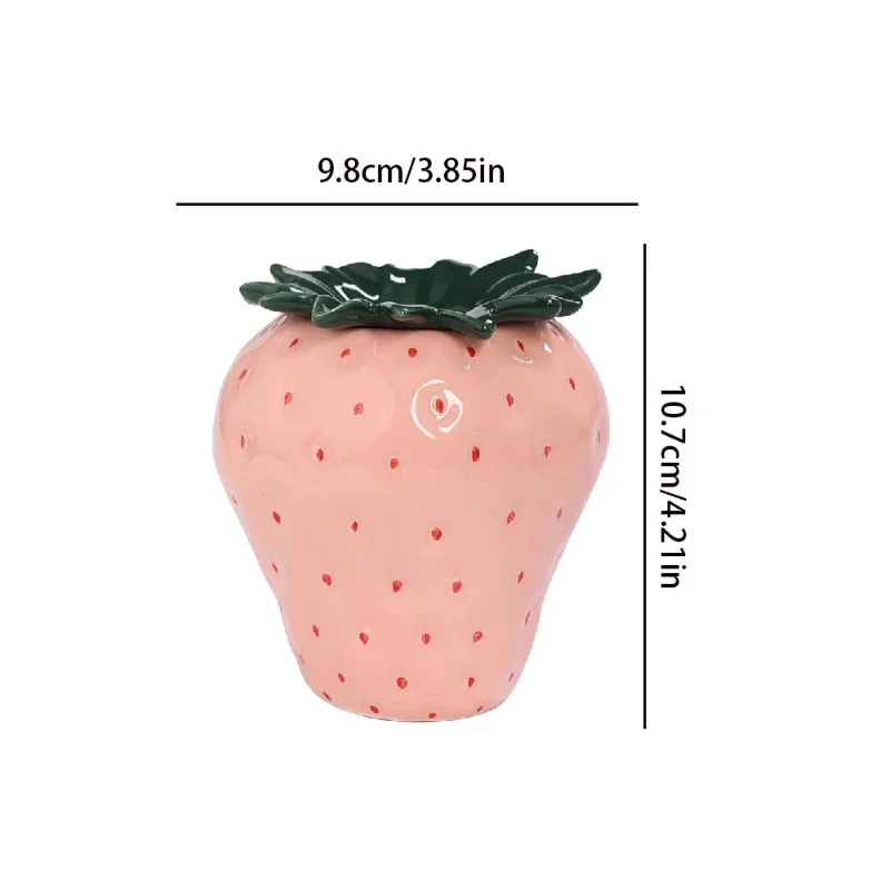 Ceramic Strawberry Ashtray with Lid, Windproof and Fly Ash Proof, Home, Living Room, Office, Storage, and Pro