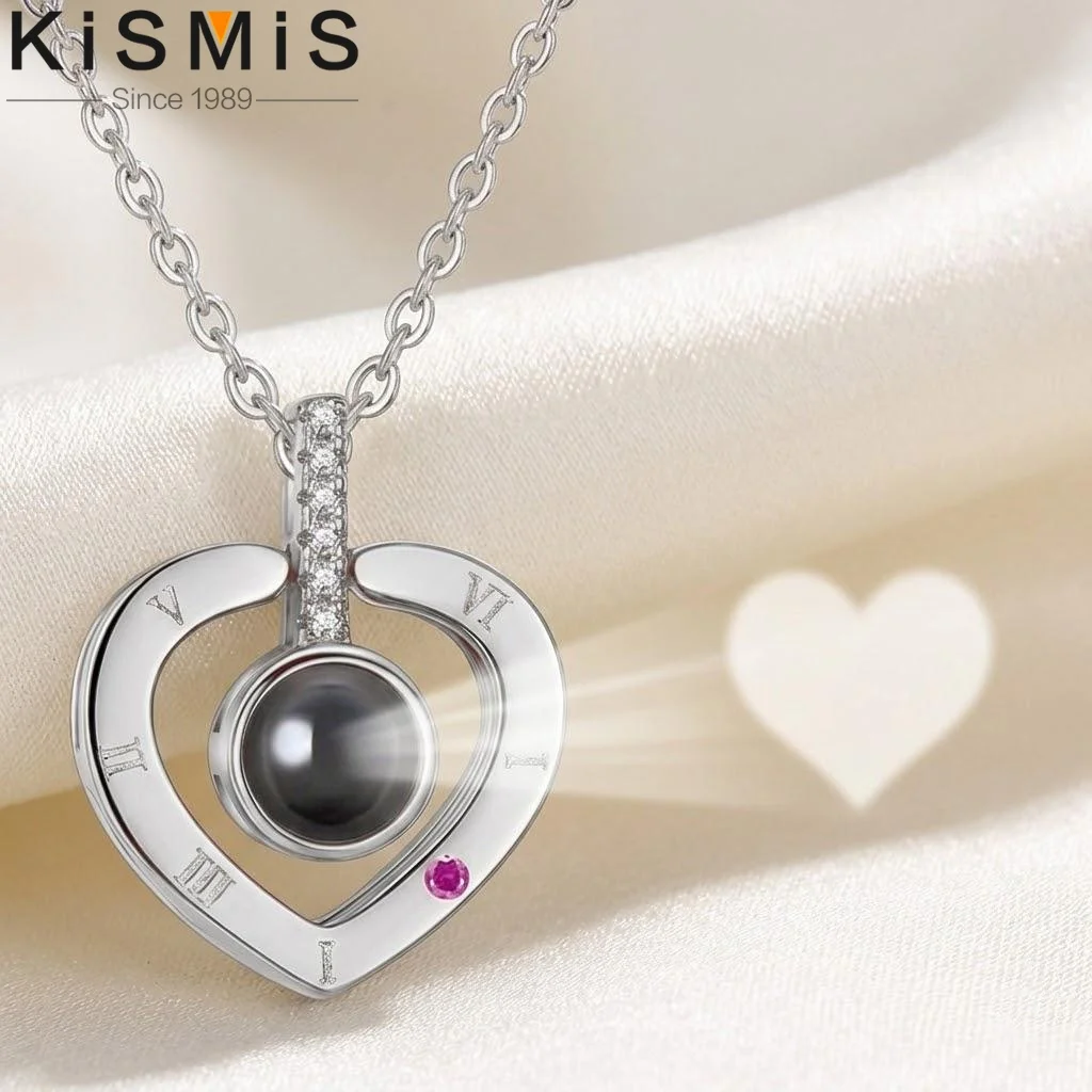 100 Languages I Love You Memory Projection Pendant Necklace Romantic Gift for Her Christmas Birthday