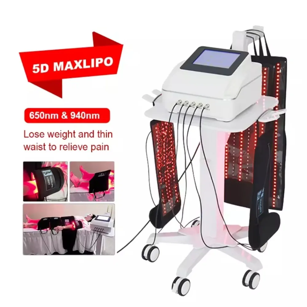 Laser Lipo Red Light 5D Light System for Weight Loss 650nm 940nm Slimming Fat Reducing Pain Relieve Physiotherapy Machine