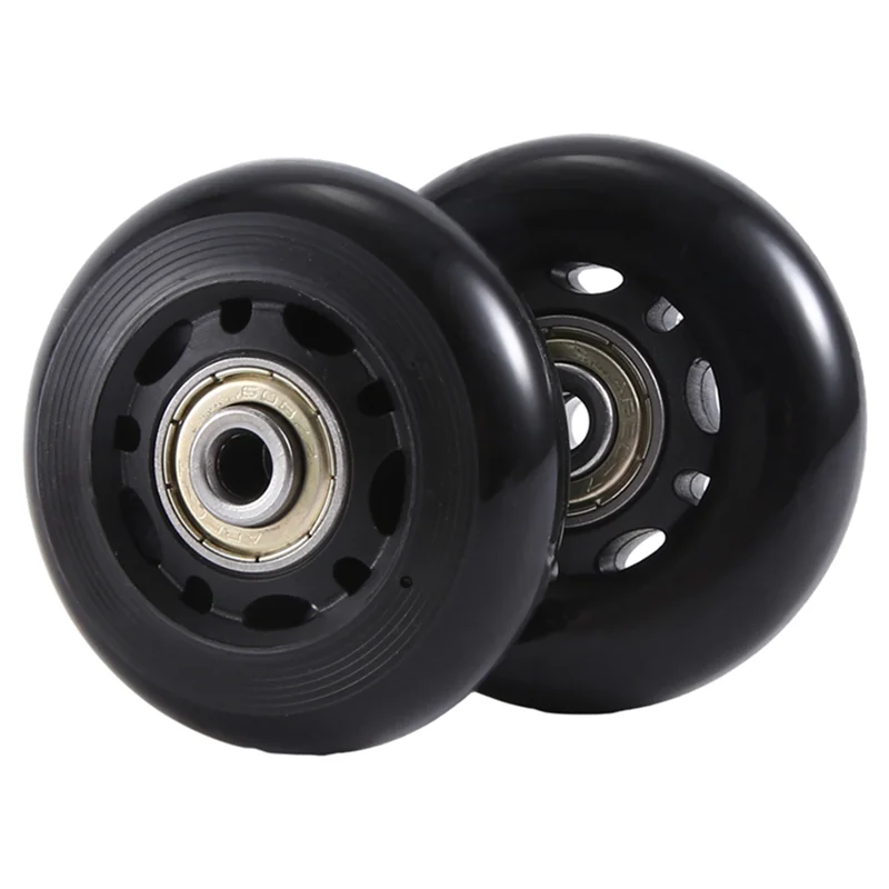 

Set Of 2 Luggage Suitcase Replacement Wheels Black Eco-Friendly PU+Carbon Steel Bearings Repair Kits