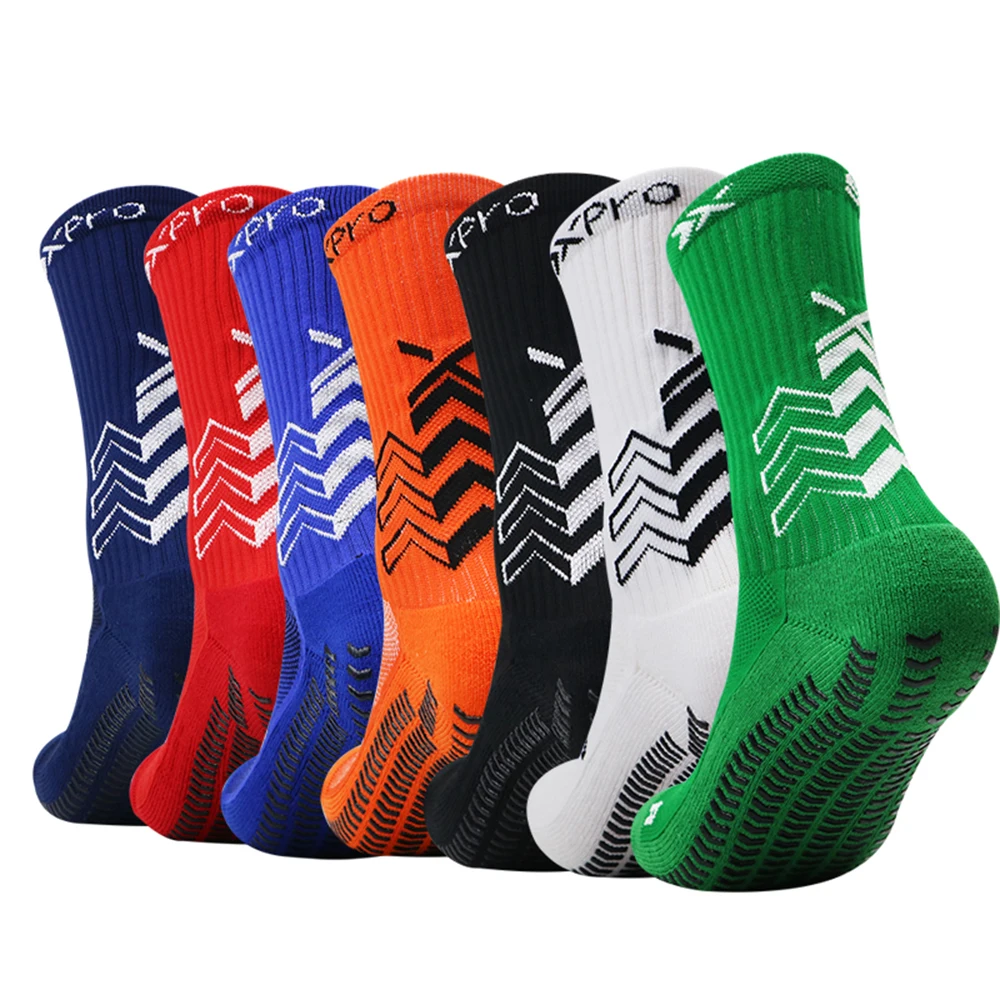 2 pairs of outdoor sports towel bottom non-slip breathable adhesive basketball football sports socks