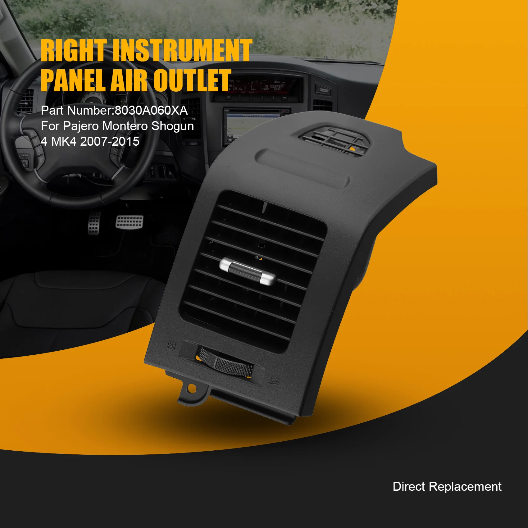 

Exclusive Car Instrument Panel Air Outlet For Mitsubishi Pajero Montero Shogun 4 MK4 2007-2015 Right 8030A060XA
