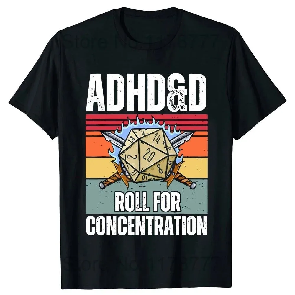 Vintage Polyhedral Dice Art Men T‑Shirt Retro Game Slogan Print Short Sleeve Loose Hobby Streetwear Tops