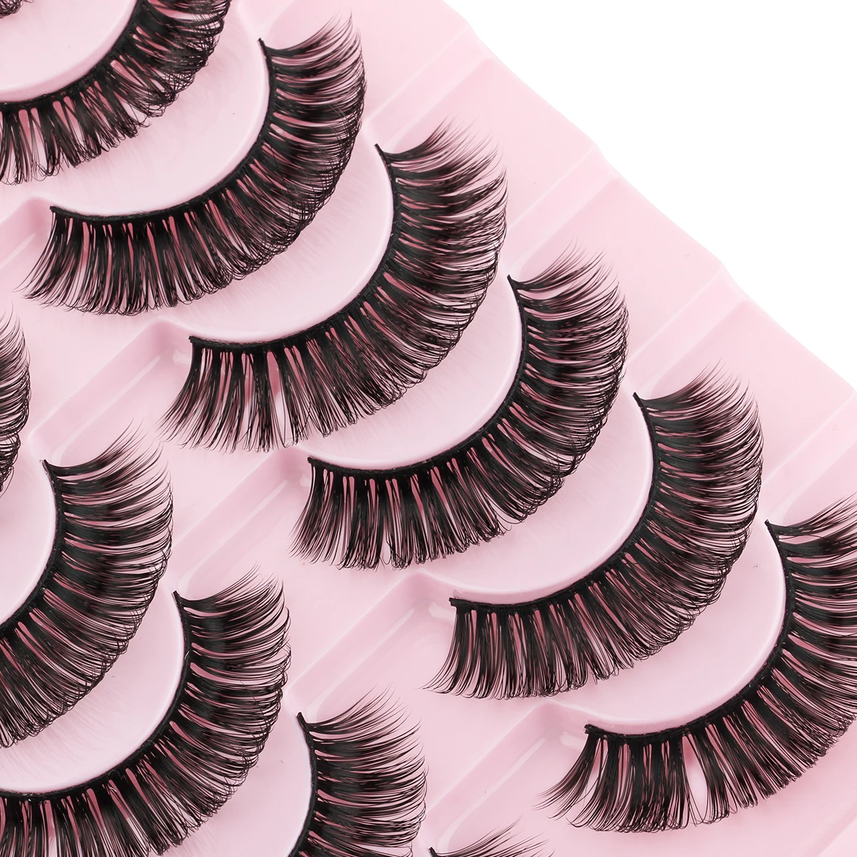 YSDO 3/14/20ペア マンガまつげ ウィスピーDカールまつげ つけまつげ ふわふわフェアリーキャットつけまつげ スパイキーチップ ドラマチックつけまつげ