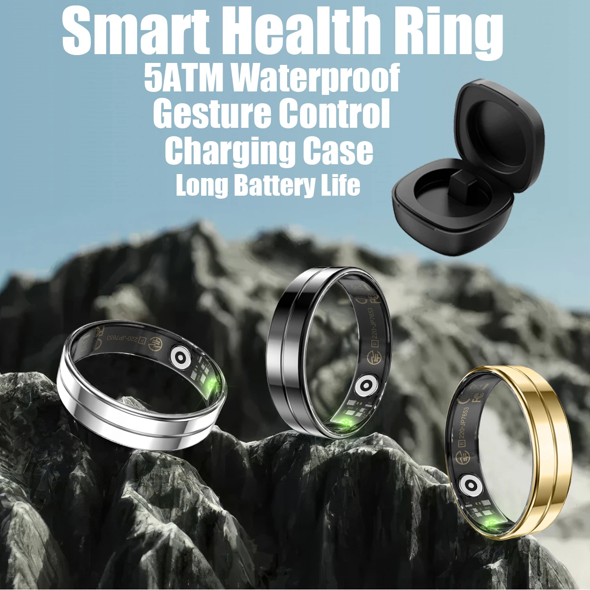 

Smart Ring Male Woman Health Sleep Heart Rate Long Battery life Blood Pressure Gesture Control Sport New 2025 For Xiaomi Samsung