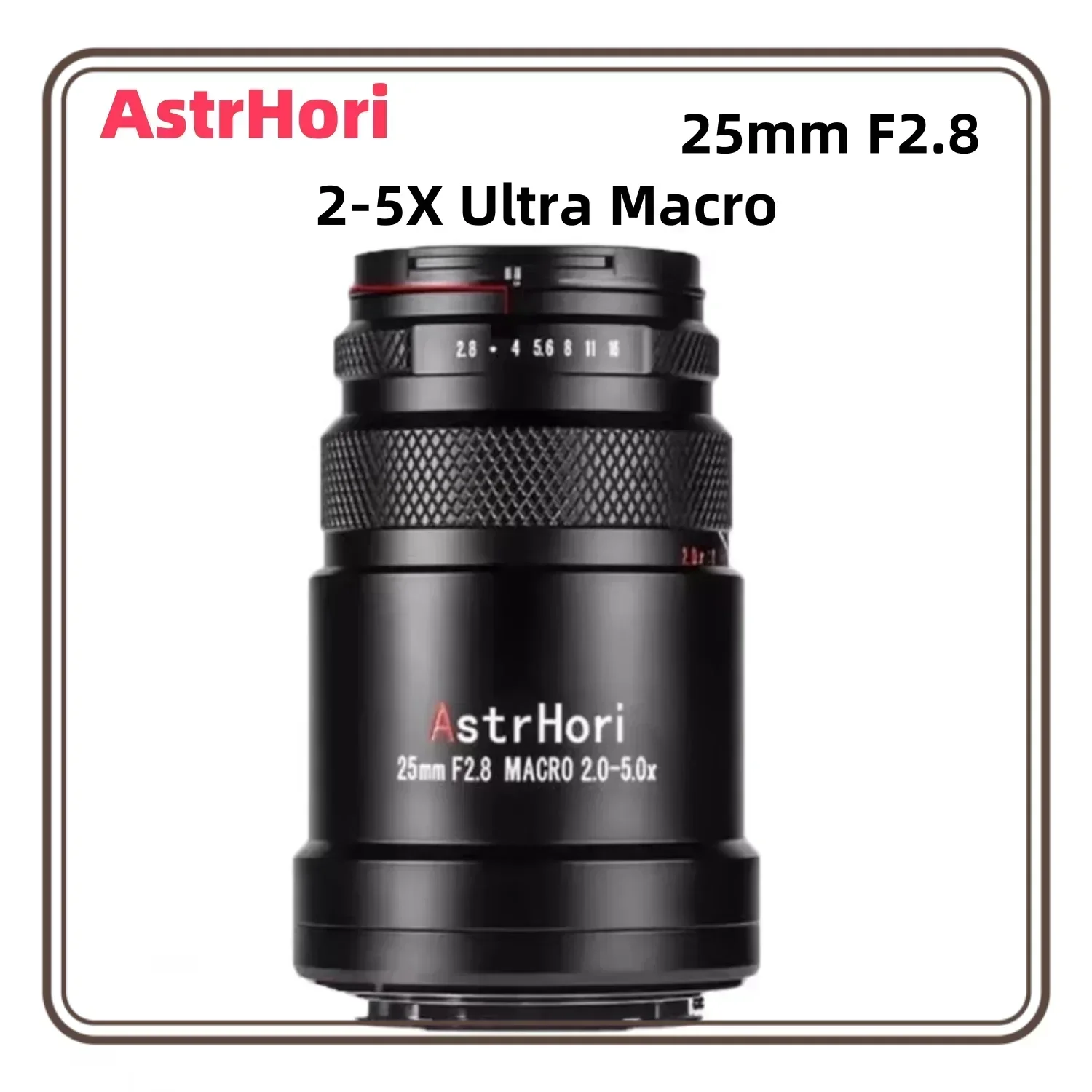 AstrHori 25mm F2.8 2-5X Ultra Macro Lens Full Frame For Fuji X Canon RF Nikon Z Panasonic L Sony E Mount Cameras Manual Focus