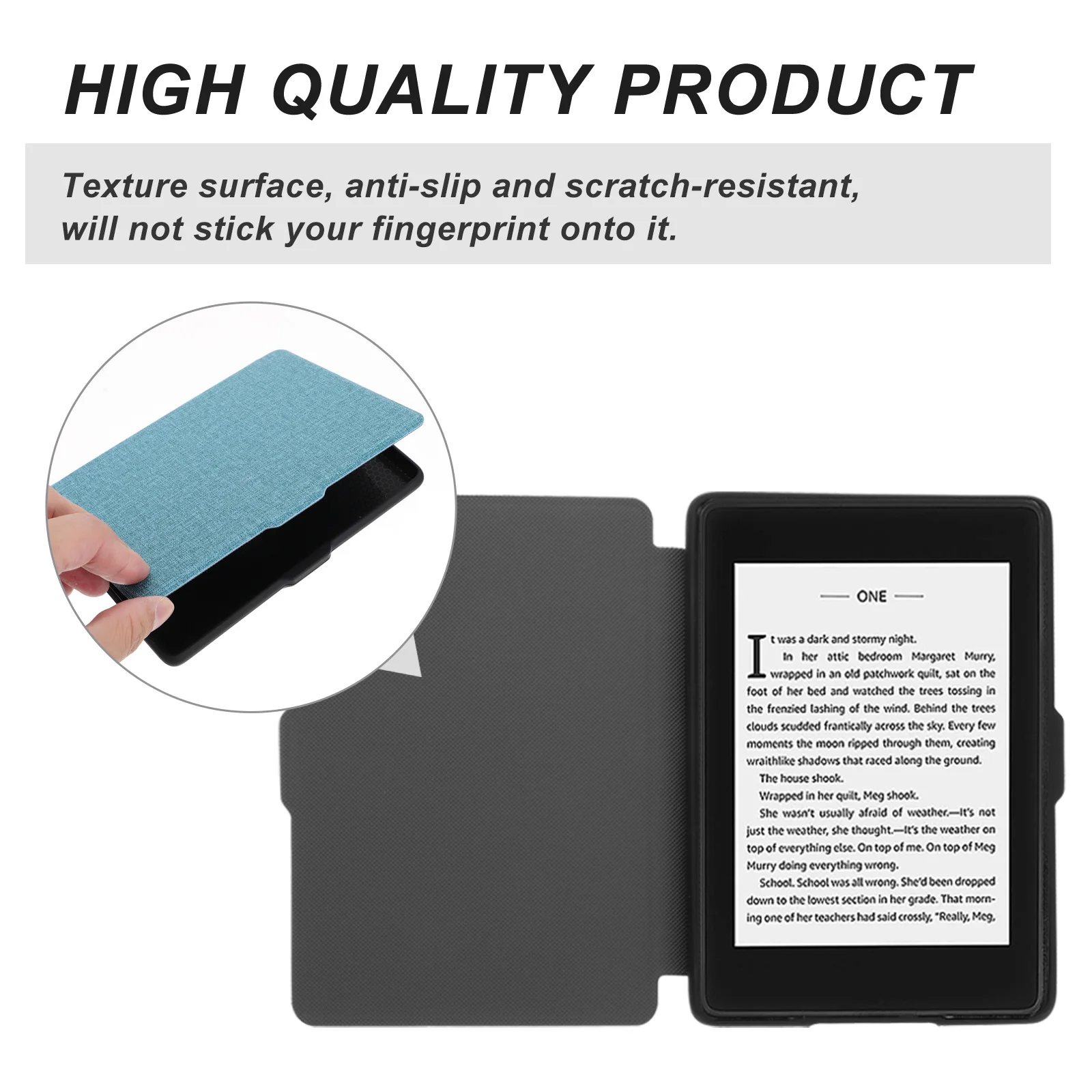 

E-Book Protective Cover For 8Th Auto Wake Sleep Magnetic Closure Ultra Thin Shockproof Anti Scratch Texture Surface