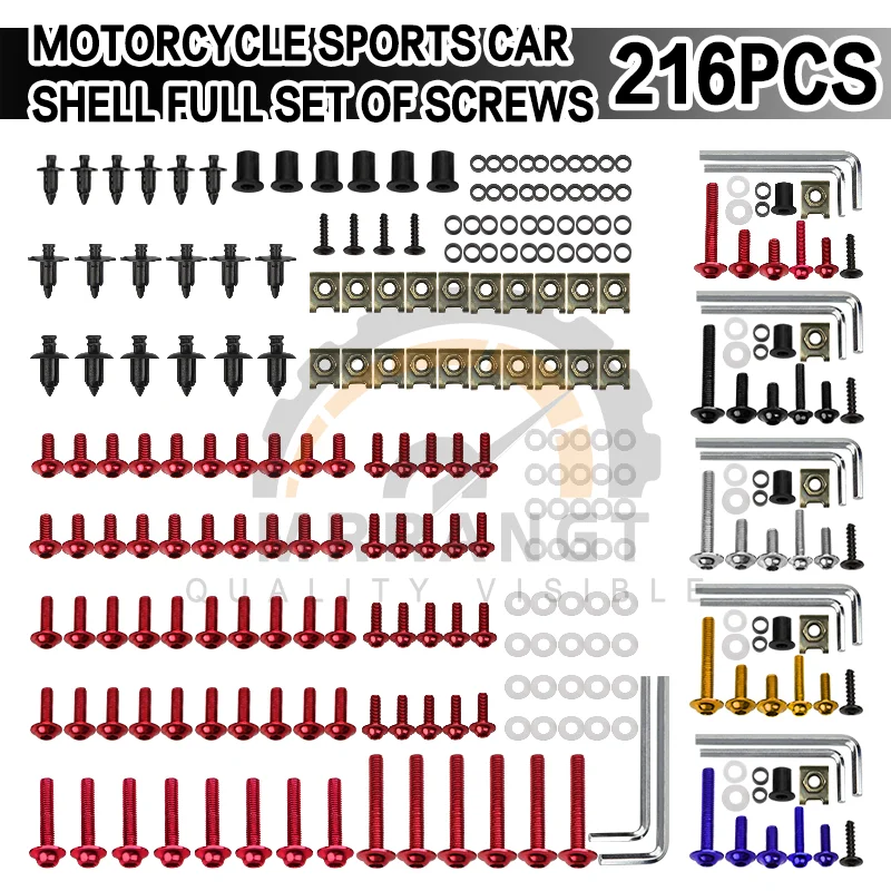 201PCS Fairing Bolts Kit CNC Screws Nut For Honda CBR600RR CBR900RR CBR929RR CBR1000RR CBR 600RR 900RR 929RR 1000RR 600 F2 F3 F4