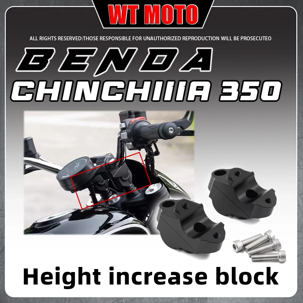 Motorcycle Handle Bar Riser Spacer For Benda Chinchilla 350 Aluminum Heighten Rear Mount Adapter