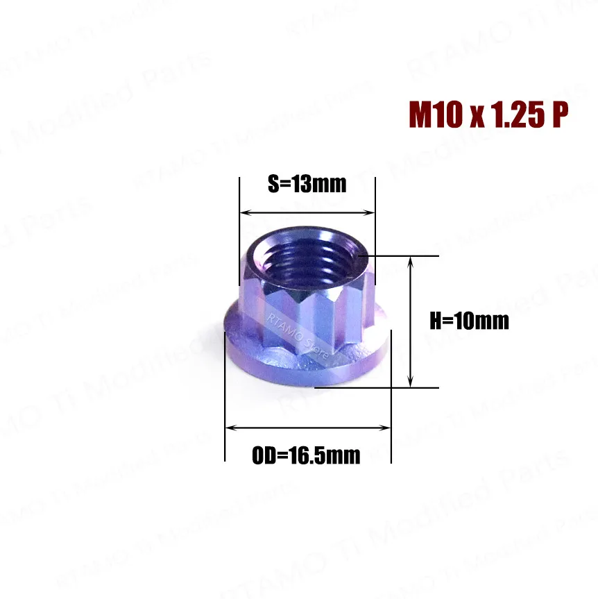 1 pz titanio 12PT dado forgiato a caldo M8/M10/M12 antifurto