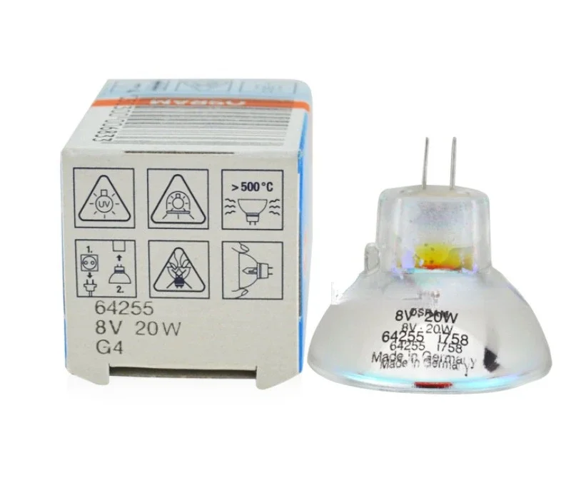 64255 8V20W halogen cup, microscope enzyme-linked immunosorbent assay, 8V 20W G4 bulb