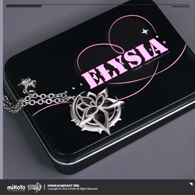 

[Официальное] Ожерелье Elysia, игровое ожерелье Honkai Impact 3, ожерелье с медным покрытием, подвеска для косплея, металлическое колье-цепочка, подарки для пары
