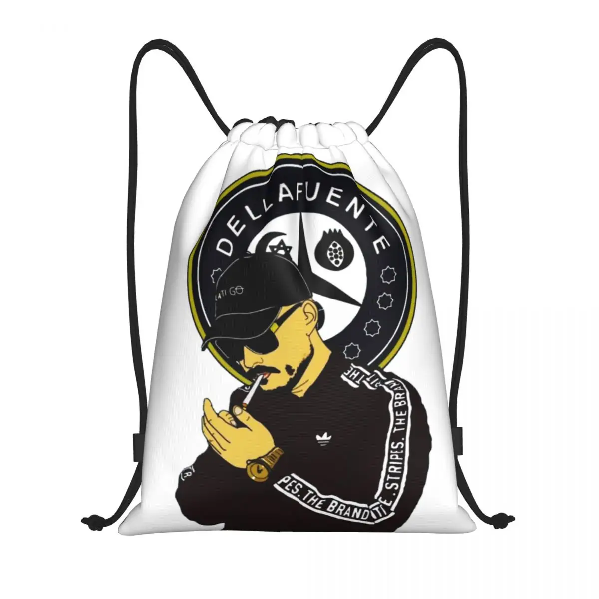 

Dellafuente FC Logo Drawstring Backpack Bags Men Women Lightweight Singer Songwriter Gym Sports Sackpack Sacks for Training