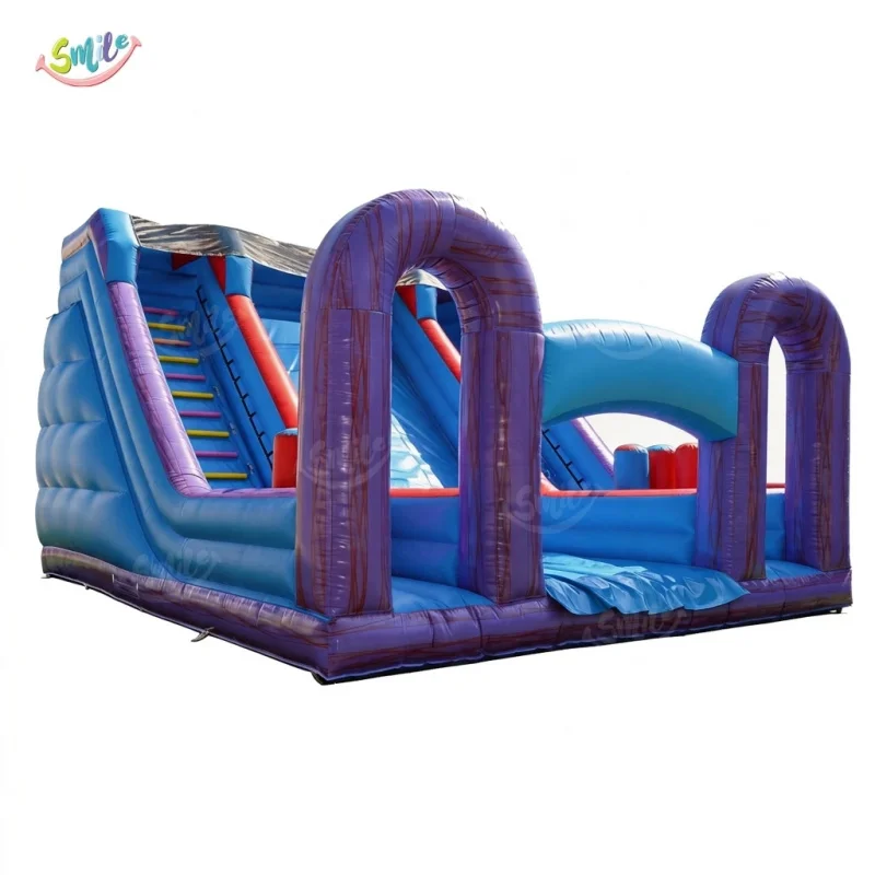 Inflatable Obstacle Course Slide Combo Commercial Grade Interactive Game for Party Rental Business