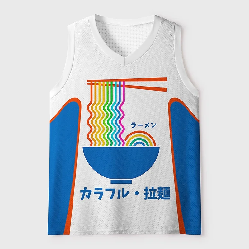 Chopsticks with Pride Lamian Noodles Sports Vest Printed Men's Vest Casual Fashion Women's Same Children's Parent-child Clothes