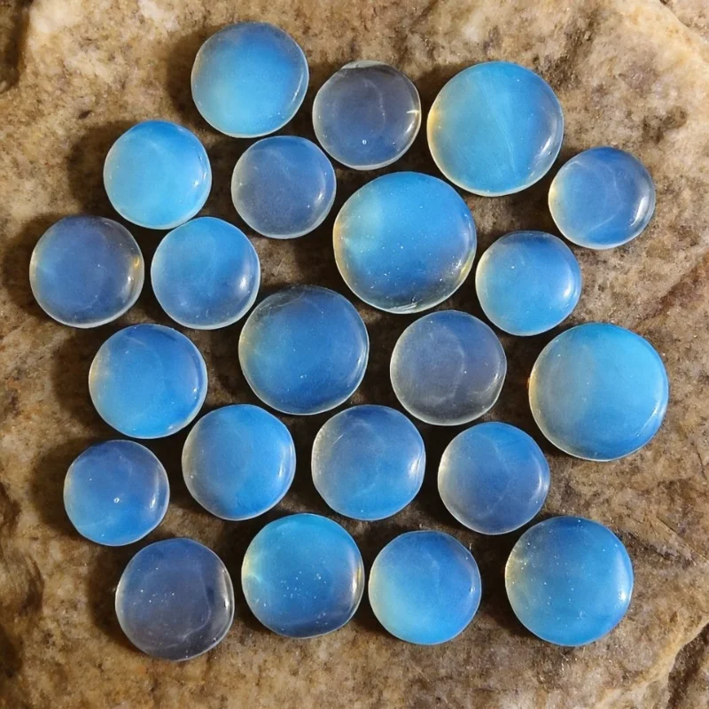 1pc Natural Opal Round Cabochon Convex Face Polished Gemstone Bead for DIY Pendant Necklace Jewelry Making Crystal Stone