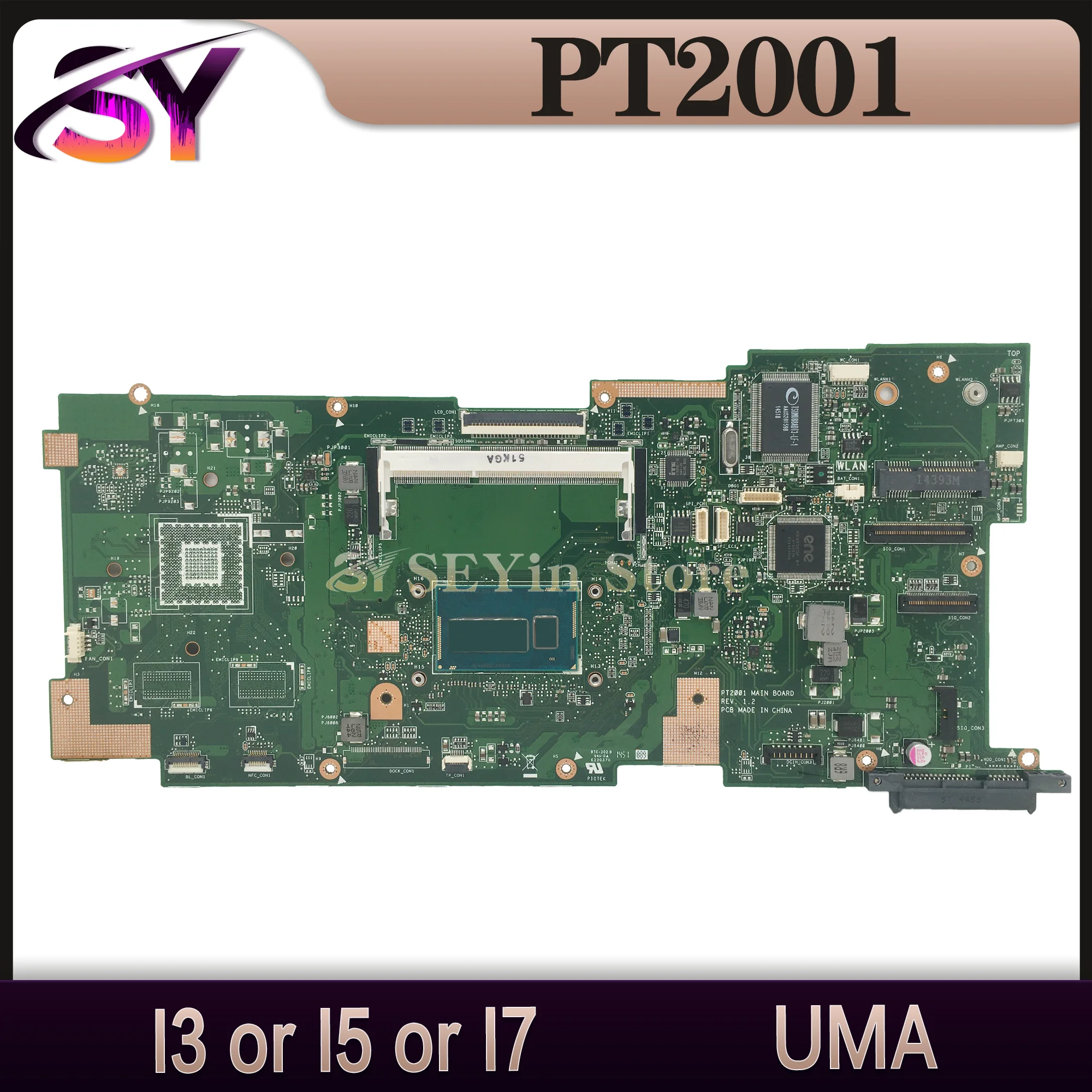 

Notebook Mainboard For ASUS Portable AiO PT2001 Laptop Motherboard With I3 I5 I7 4th Gen UMA MAIN BOARD TEST OK