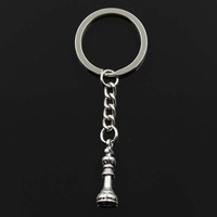 Keychain Chess King Queen Rook Knight Bishop Pawn Pendants DIY Men Jewelry Car Key Chain Ring Holder Souvenir For Gift