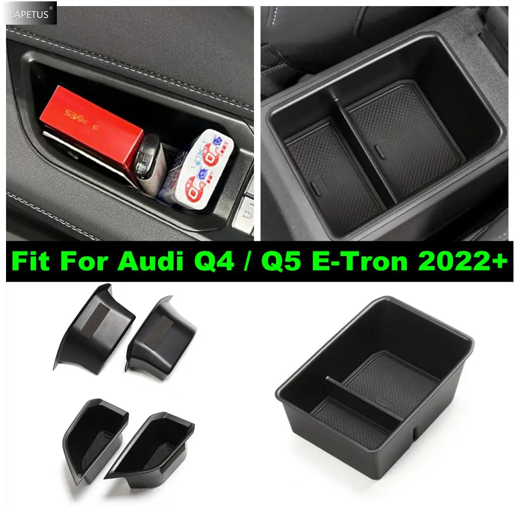 

Interior Door Organizer Storage Box Armrest Central Console Tidy Stowing Auto Accessories For Audi Q4 / Q5 E-Tron 2022 2023 2024