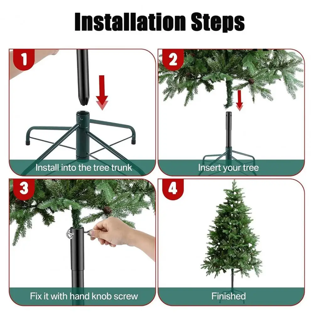 Durable Metal Christmas Tree Stand Extension Metal Christmas Tree Base Raiser Metal Christmas Tree for Artificial for 0.5-1.25