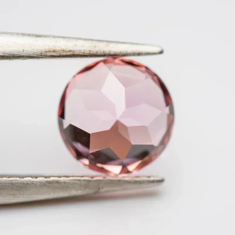 

NEW Lab Grown Sapphire Round Cut Sunrise Pink Color Charm Beads for Diy Jewelry Making Bracelet Rings Selectable AGL Certificate