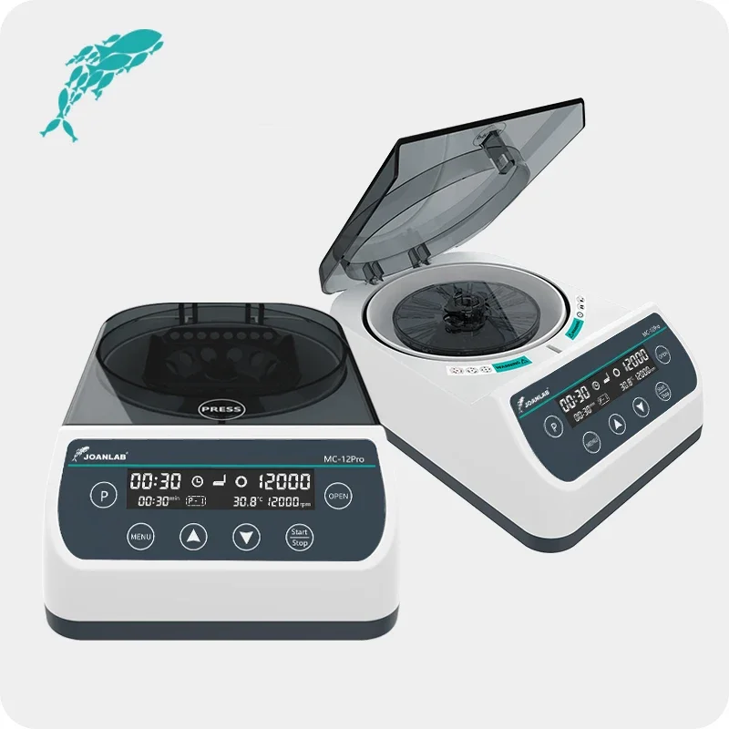 Lab MicroCentrifuge Laboratory Operating With Digital Display