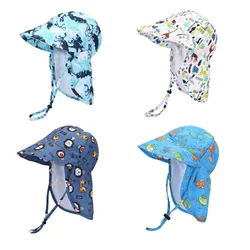 New Panama Summer Baby Bucket Hat for Boys Girls Cartoon Breathable Mesh Children's Beach Shawl Sun Hat Kids UV Protection Cap