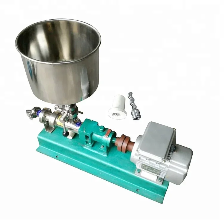 

industrial stainless steel Single Screw Mono Pump with feeding hopper/Fruit concentration, fats, grease and Paste products pumps