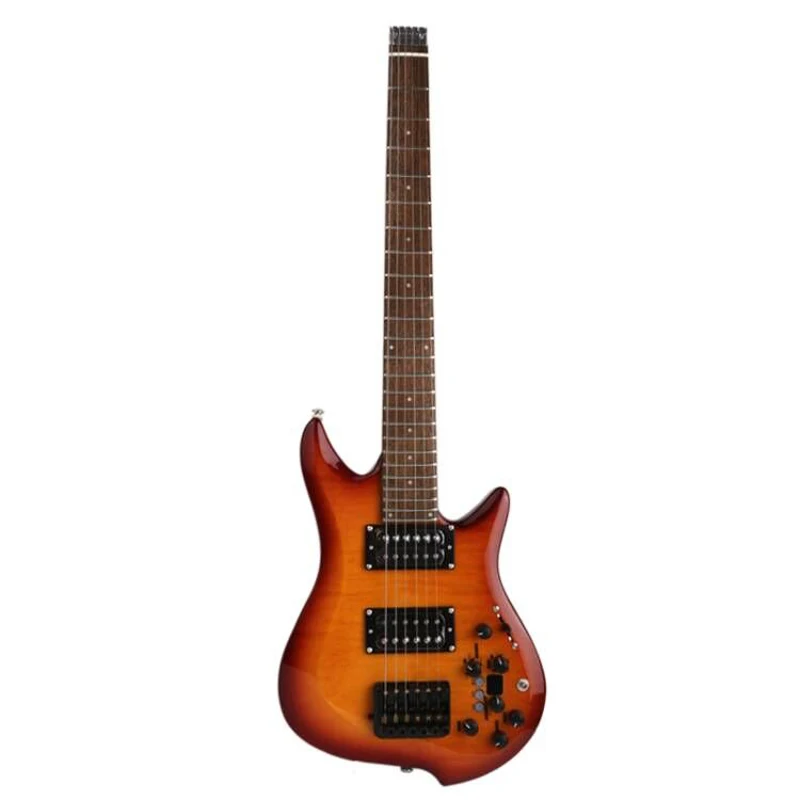 

Good quality headless silent electric guitar built in effect portable travel free shipping