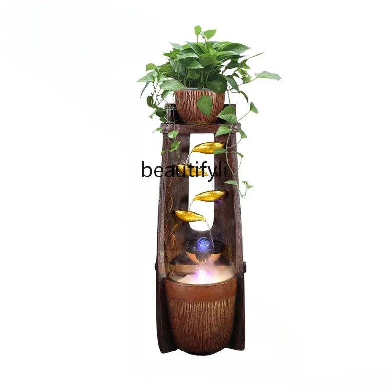 ls 42 غرفة المعيشة تداول نافورة الماء المدخل Waterscape مكتب الحلي أرضية الحظ