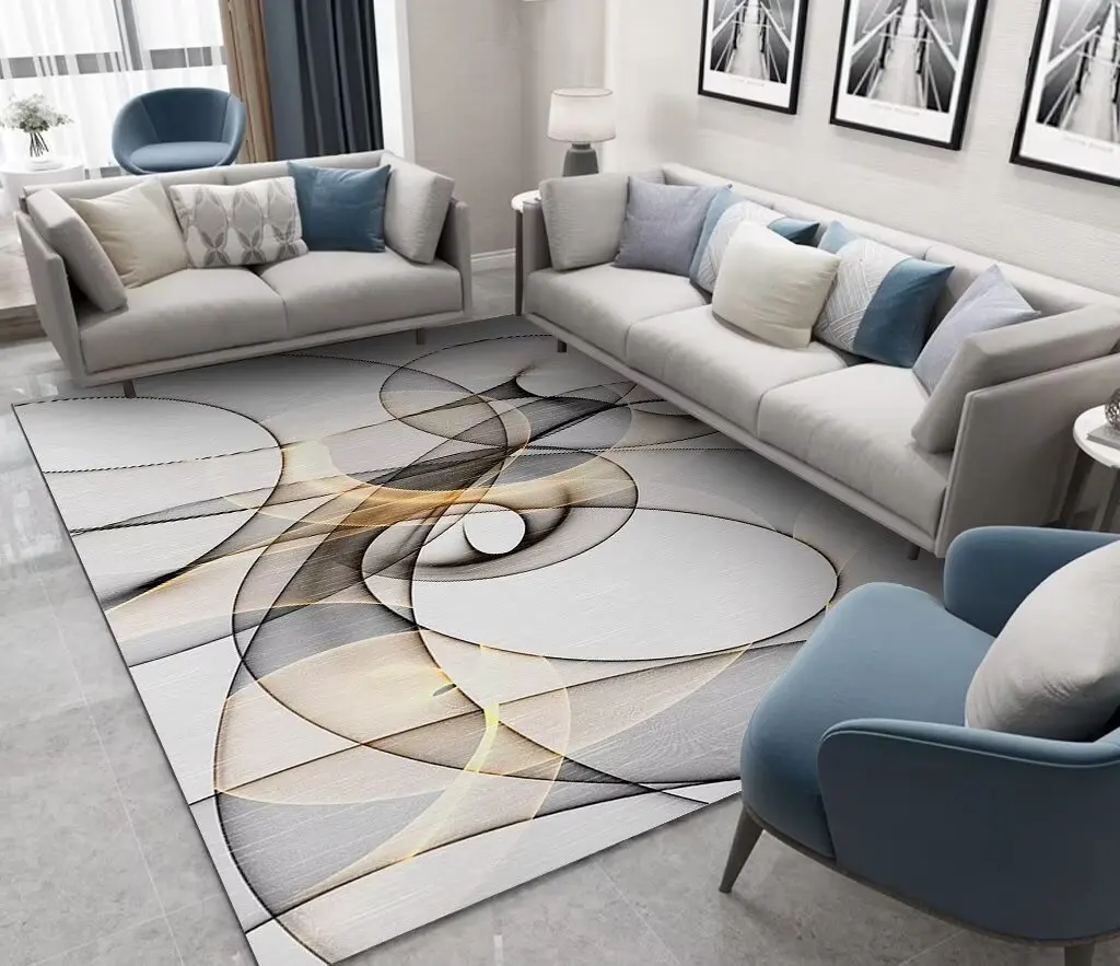 Nordic Carpets in The Living Room Modern Abstract Style Rugs Room Decor Home Large Size Floor Mats for Bedroom Moisture-proof IG