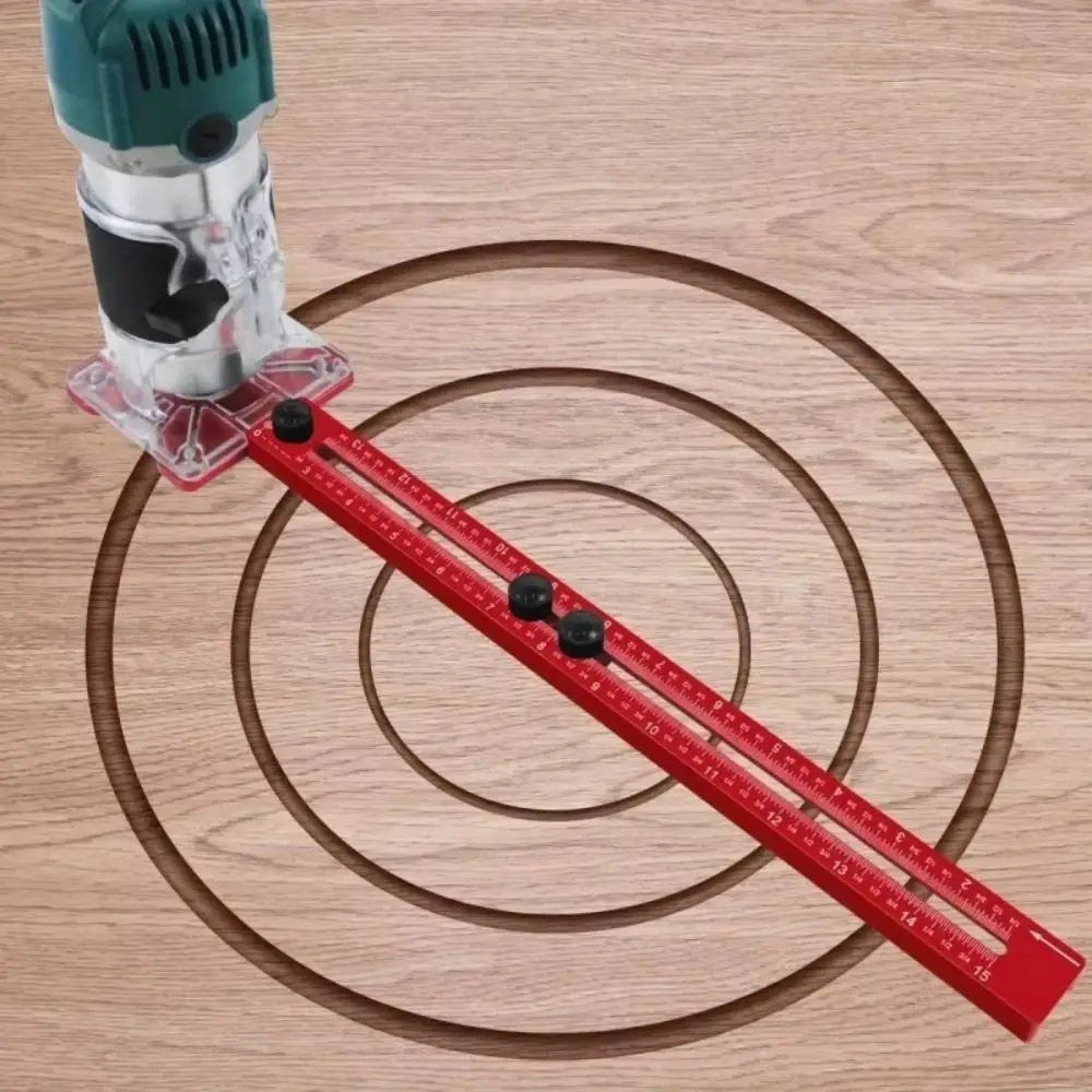 سبائك الألومنيوم الحفر لكمة محدد انفصال متري/بوصة 4 في 1 راوتر دائرة قطع الرقصة الحفر الموضع أداة قابل للتعديل #4