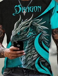 Men's T-Shirt Graphic Animal Dragon Pattern Clothing 3D Printed Outdoor Daily Short Sleeve Fashion Designer Retro 2Xs-6Xlfashion