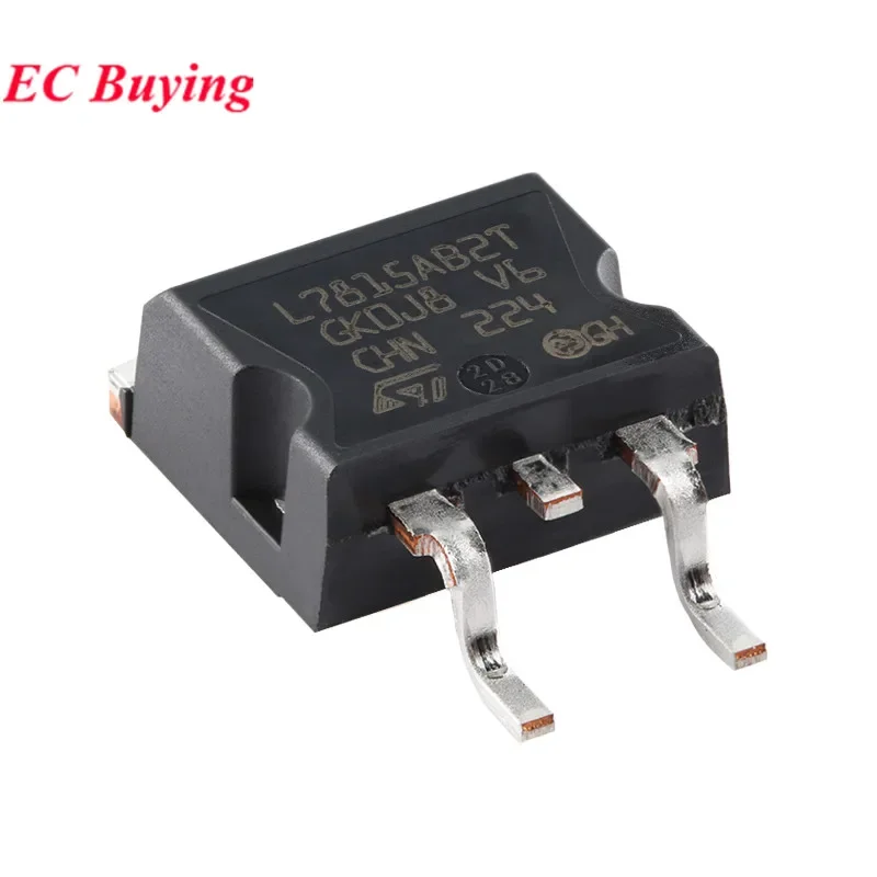 5pcs/1pc L7815 L7815ABD2 L7815ABD2T L7815ABD2T-TR 7815 TO-263 1.5A Positive Voltage Regulator Chip IC Integrated Circuit